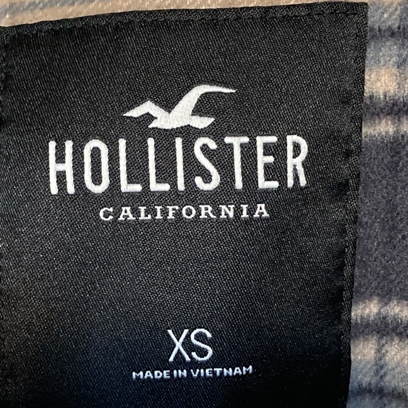 HOLLISTER PLAID DOUBLE BREASTED PEA WINTER COAT W/ POCKETS NWT SIZE XS - Picture 8 of 12